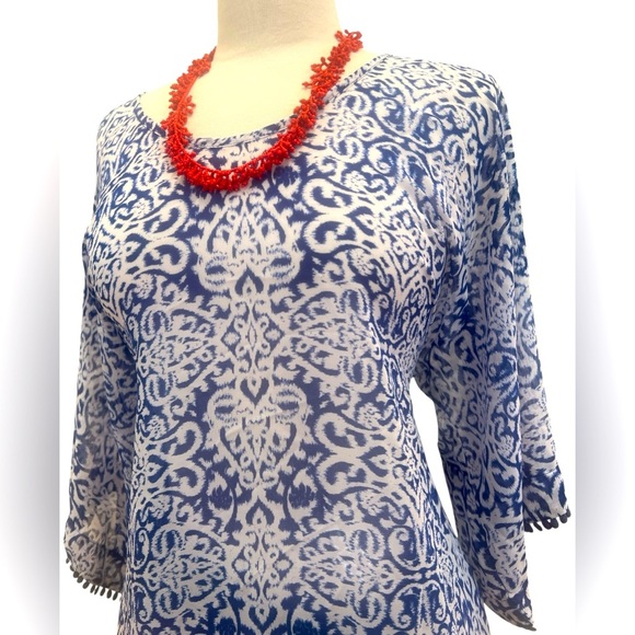 Elegant Blue Patterned Women's Camisole - Picture 5 of 8